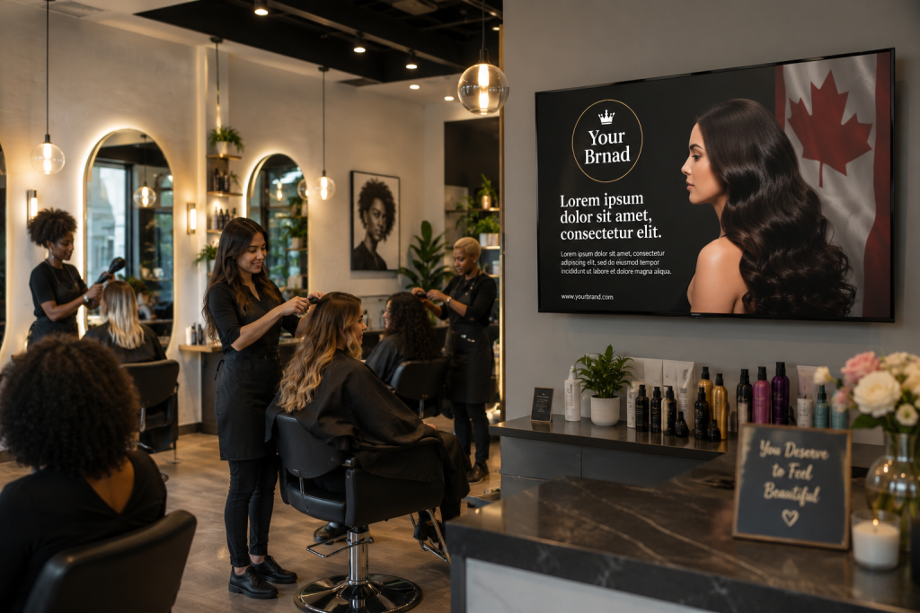Digital indoor advertising network in Calgary businesses